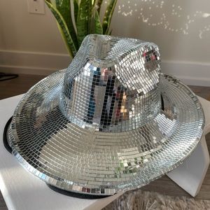 Disco mirrored cowboy hat